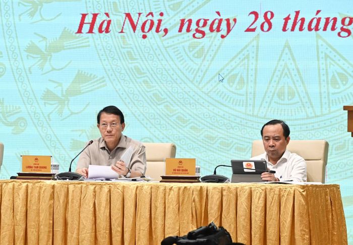 Đại tướng Lương Tam Quang, Bộ trưởng Công an phát biểu tại hội nghị.
