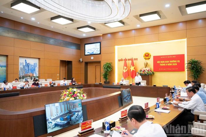 Quang cảnh hội nghị Ban Thường vụ Đảng ủy Quốc hội tháng 9 năm 2026. (Ảnh: DUY LINH)