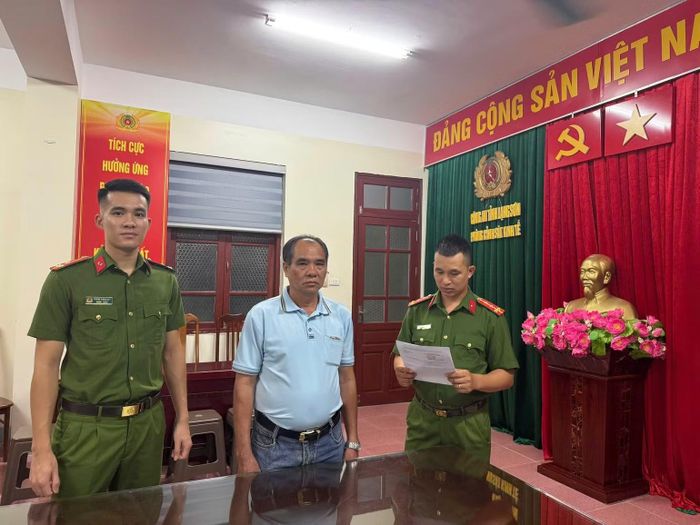 Cơ quan Cảnh sát điều tra Công an tỉnh Lạng Sơn khởi tố bị can Hoàng Quang Biển, Giám đốc Công ty Trách nhiệm hữu hạn Biển Anh. (Ảnh: CÔNG AN LẠNG SƠN)