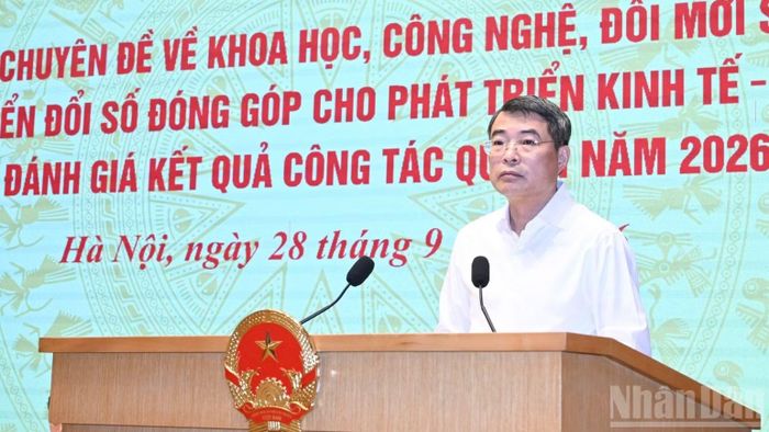  Thủ tướng Chính phủ Lê Minh Hưng phát biểu ý kiến tại phiên họp của Ban Chỉ đạo Trung ương. (Ảnh: TRẦN HẢI) 