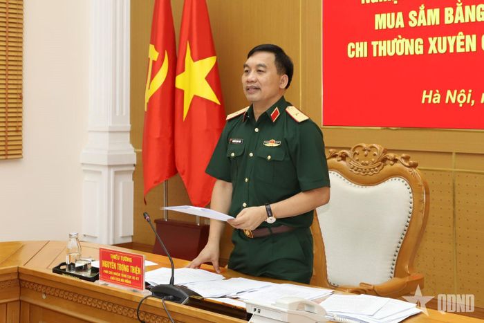 Thiếu tướng Nguyễn Trọng Thiện kết luận nghiệm thu.