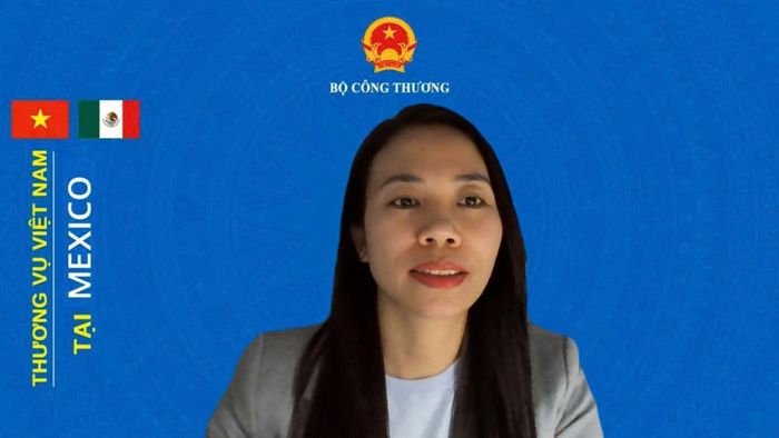  Bà Nguyễn Thị Trang, Tham tán thương mại, Thương vụ Việt Nam tại Mexico, phát biểu trực tuyến 