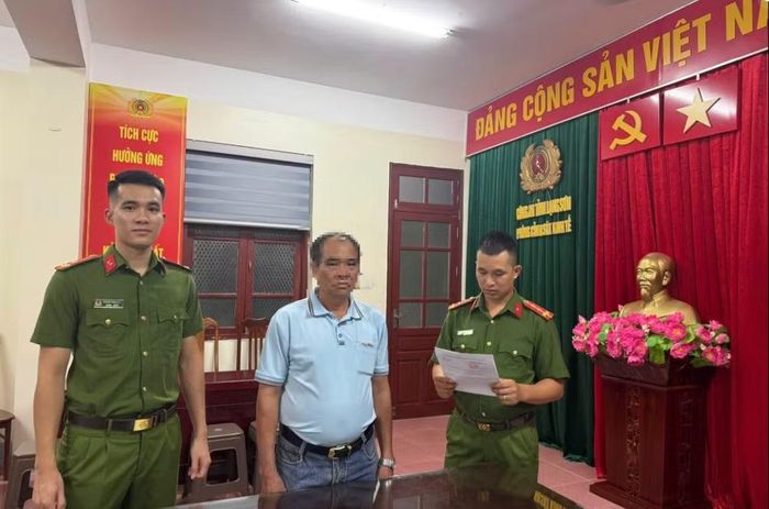 Cơ quan Cảnh sát điều tra Công an tỉnh khởi tố bị can Hoàng Quang Biển, Giám đốc Công ty TNHH Biển Anh. Ảnh: CACC