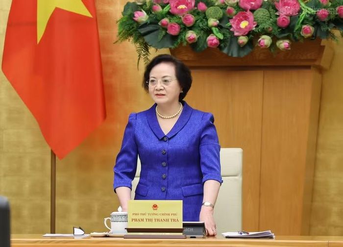 Bí thư Trung ương Đảng, Phó Thủ tướng Phạm Thị Thanh Trà phát biểu tại phiên họp Ban Chỉ đạo Nhà nước về du lịch. Ảnh: CP