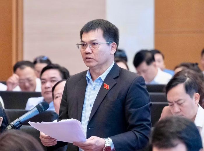  Phó Trưởng Đoàn chuyên trách Đoàn ĐBQH tỉnh Lâm Đồng Dương Khắc Mai phát biểu (ảnh QH). 