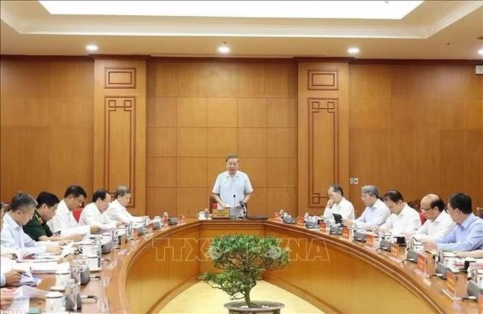 Tổng Bí thư, Chủ tịch nước Tô Lâm phát biểu chỉ đạo. Ảnh: TTXVN