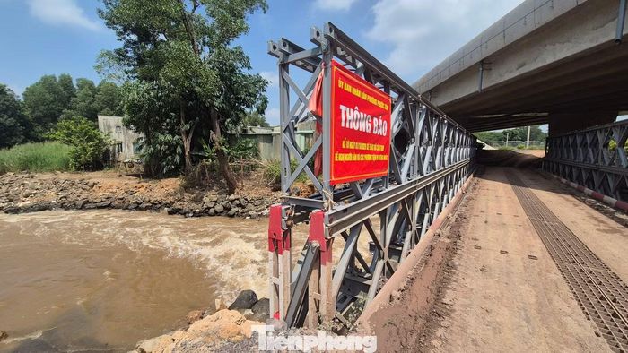 Từ ngày 1/10, cầu tạm bắc qua sông Buông để phục vụ xây dựng cao tốc Biên Hòa - Vũng Tàu sẽ được tháo dỡ.