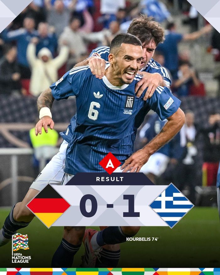 Hy Lạp tạo ra cú sốc lớn ở Nations League