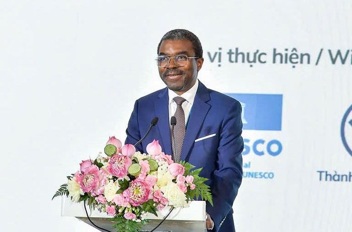 Giám đốc Trung tâm Di sản Thế giới UNESCO Lazare Eloundou Assomo. Ảnh: BTC