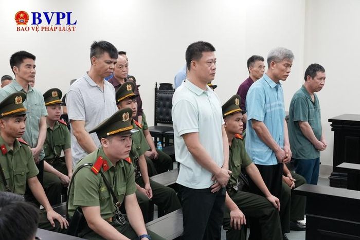  Các bị cáo tại phiên xét xử.