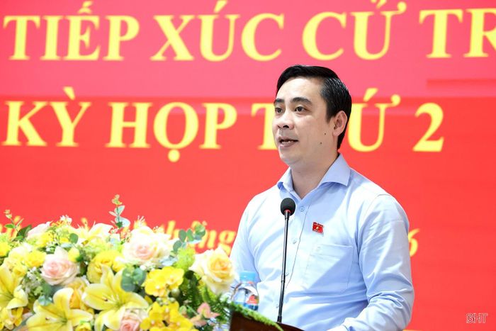 Giám đốc Sở KH&CN Lê Thành Đông thông tin đến cử tri về dự kiến nội dung, chương trình Kỳ họp thứ 2, Quốc hội khóa XVI.
