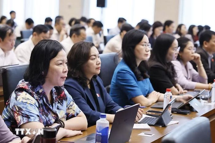 Đại biểu dự Hội nghị đại biểu Quốc hội hoạt động chuyên trách lần thứ nhất, nhiệm kỳ khóa XVI. (Ảnh: Doãn Tấn/TTXVN)