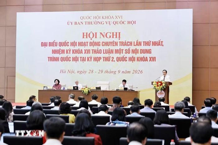 Chủ tịch Quốc hội Trần Thanh Mẫn phát biểu khai mạc Hội nghị. (Ảnh: Doãn Tấn/TTXVN)