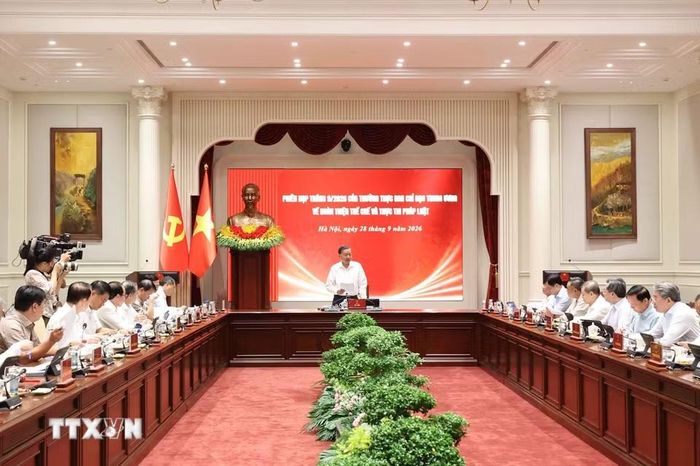 Tổng Bí thư, Chủ tịch nước Tô Lâm phát biểu chỉ đạo. (Ảnh: Thống Nhất/TTXVN)