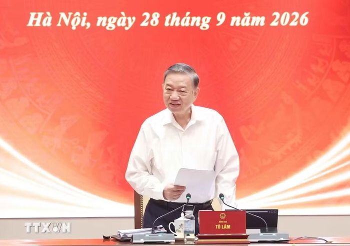 Tổng Bí thư, Chủ tịch nước Tô Lâm phát biểu chỉ đạo. (Ảnh: Thống Nhất/TTXVN)