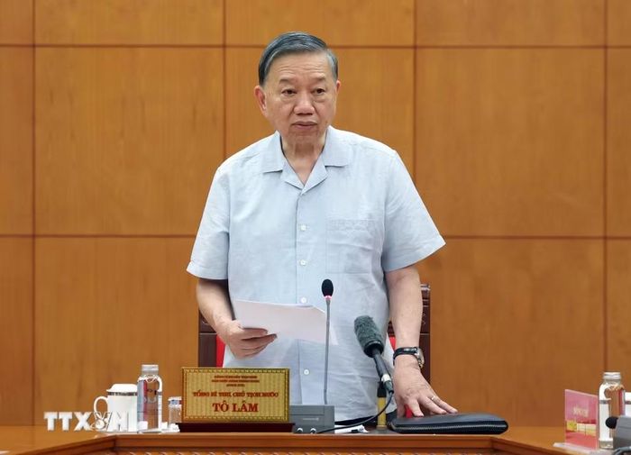 Tổng Bí thư, Chủ tịch nước Tô Lâm phát biểu chỉ đạo. (Ảnh: Thống Nhất/TTXVN)
