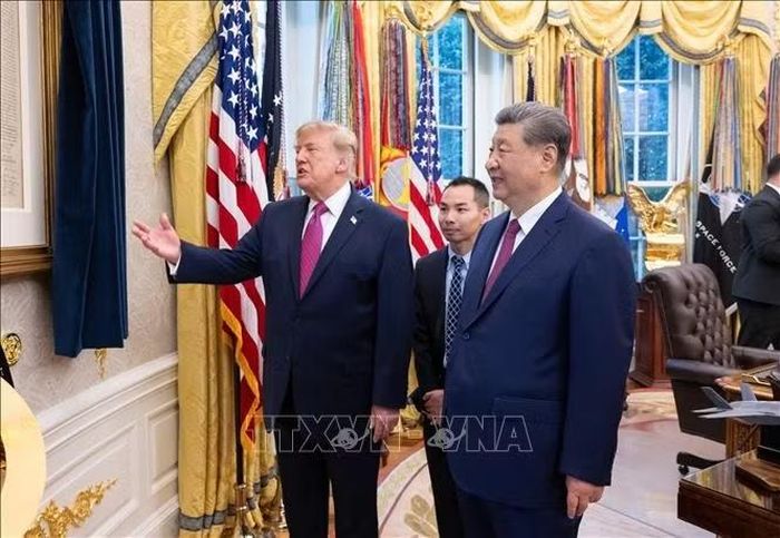 Tổng thống Mỹ Donald Trump tiếp Chủ tịch Trung Quốc Tập Cận Bình tại Nhà Trắng, ngày 24/9/2026. Ảnh: THX/TTXVN phát