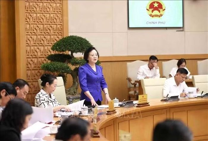 Đồng chí Phạm Thị Thanh Trà, Bí thư Trung ương Đảng, Phó Thủ tướng, Trưởng Ban Chỉ đạo Nhà nước về Du lịch phát biểu. Ảnh: An Đăng/TTXVN