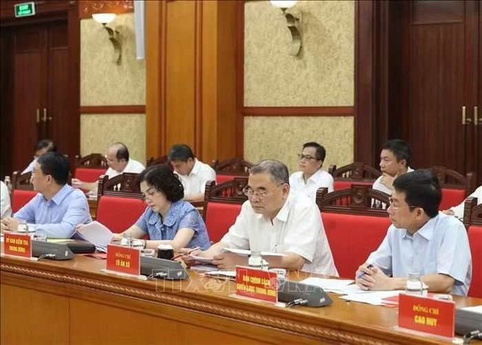 Các đại biểu tham dự buổi làm việc. Ảnh: Thống Nhất/TTXVN