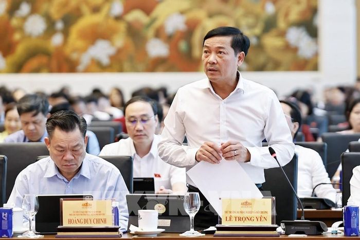 Thứ trưởng Bộ Nông nghiệp và Môi trường Lê Trọng Yên phát biểu. Ảnh: Doãn Tấn - TTXVN