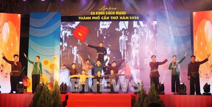Tiết mục tại liên hoan. Ảnh: Nguyễn Hằng-TTXVN