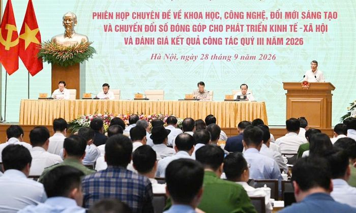 Thủ tướng Chính phủ Lê Minh Hưng phát biểu tại điểm cầu Trung ương.