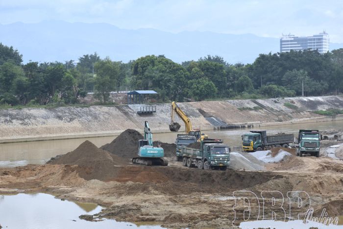 Các đơn vị nhà thầu đang đẩy nhanh tiến độ thực hiện Dự án Quản lý đa thiên tai lưu vực sông Nậm Rốm.