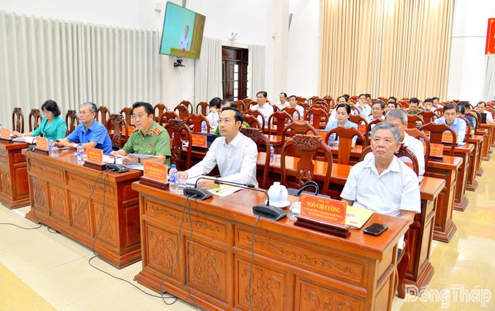 Đại biểu tham dự tại điểm cầu tỉnh Đồng Tháp.