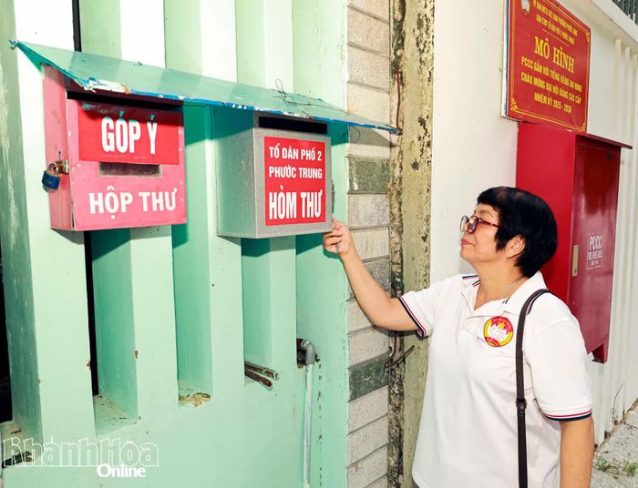 Hòm thư lấy ý kiến góp ý của ngưởi dân ở TDP 2 Phước Trung, phường Nam Nha Trang.