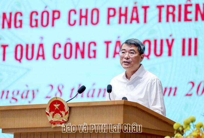 Thủ tướng Chính phủ Lê Minh Hưng - Trưởng Ban Chỉ đạo 57 Trung ương phát biểu kết luận hội nghị. 