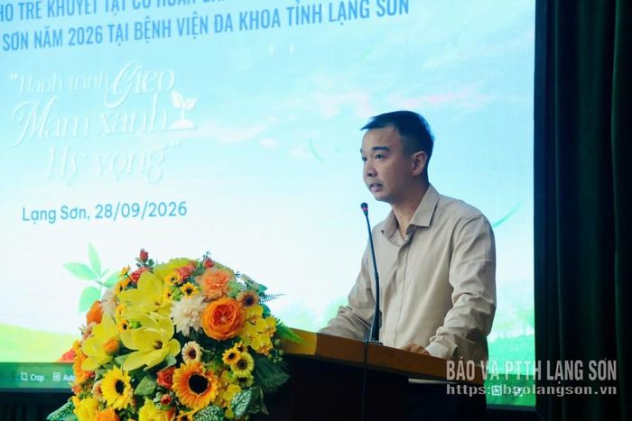Đại diện Quỹ Thiện tâm phát biểu tại chương trình