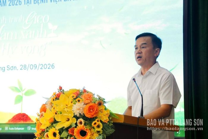 Lãnh đạo Sở Y tế phát biểu tại chương trình