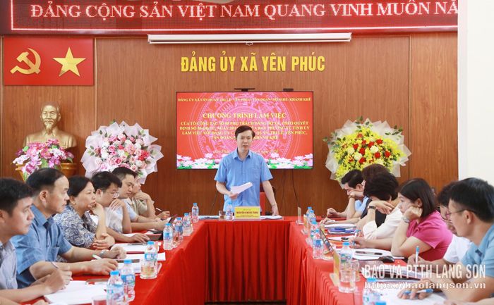Đồng chí Nguyễn Hoàng Tùng, Ủy viên Ban Thường vụ Tỉnh ủy, Phó Chủ tịch Thường trực Ủy ban MTTQ Việt Nam tỉnh, Tổ trưởng Tổ công tác phát biểu kết luận
