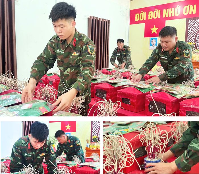 Cán bộ, chiến sĩ chỉnh trang khu vực nhà quàn, giữ gìn không gian trang nghiêm, sạch sẽ và chăm sóc chu đáo 45 linh cữu.