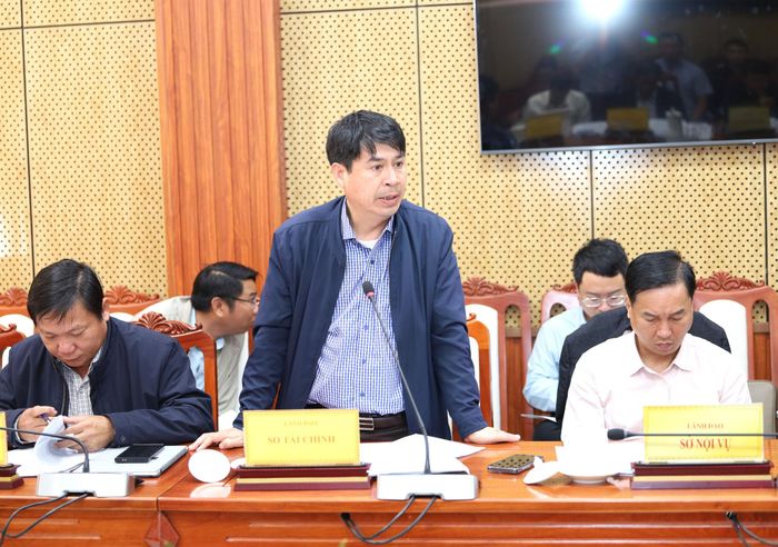 Phó Giám đốc Sở Tài chính tỉnh Lâm Đồng Lê Bình Minh báo cáo vụ việc thuộc thẩm quyền