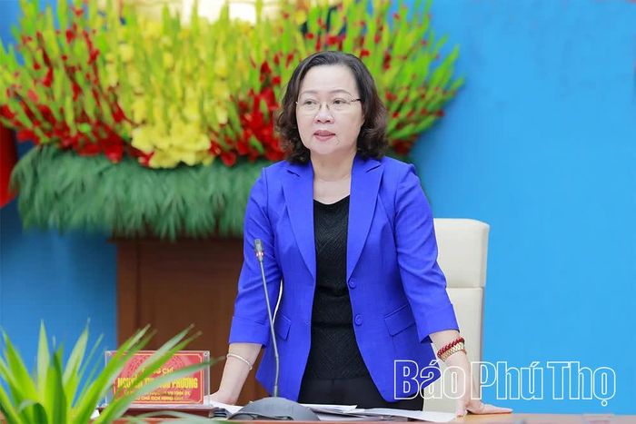 Đồng chí Phó Chủ tịch HĐND tỉnh Nguyễn Thị Cẩm Phương chủ trì phiên họp.