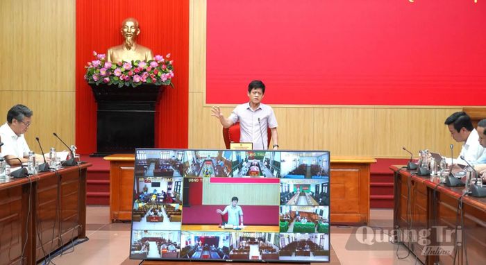 Đồng chí Lê Văn Bảo, Phó Chủ tịch UBND tỉnh kết luận tại cuộc họp - Ảnh: C.H