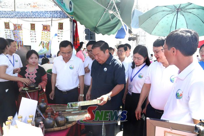 Các đại biểu tham quan gian hàng tại Ngày hội.