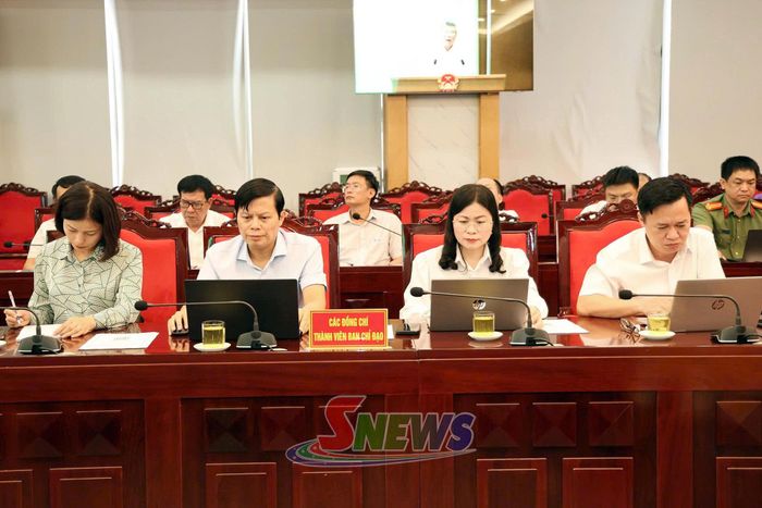 Các đồng chí thành viên Ban Chỉ đạo tỉnh dự phiên họp.
