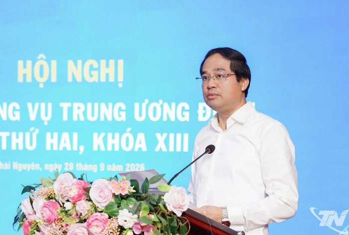 Đồng chí Trịnh Xuân Trường, Ủy viên Trung ương Đảng, Bí thư Tỉnh ủy Thái Nguyên phát biểu tại Hội nghị.