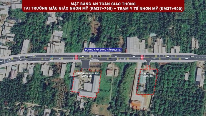 Phối cảnh mặt bằng an toàn giao thông của dự án.