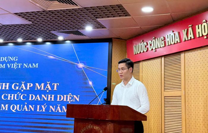 Các cán bộ trẻ quy hoạch các chức danh diện Cục Đăng kiểm Việt Nam quản lý nhiệm kỳ 2026 - 2031 phát biểu tại Hội nghị.