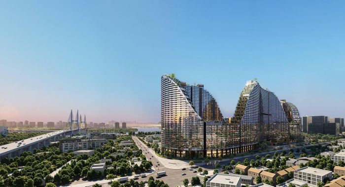 Noble Crystal Riverside do Sunshine Group phát triển, bao gồm 12 tòa tháp cao 13-37 tầng bên sông Sài Gòn, trên cung đường tỷ đô Đào Trí.