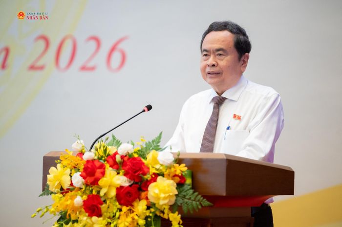 Chủ tịch Quốc hội Trần Thanh Mẫn phát biểu khai mạc hội nghị