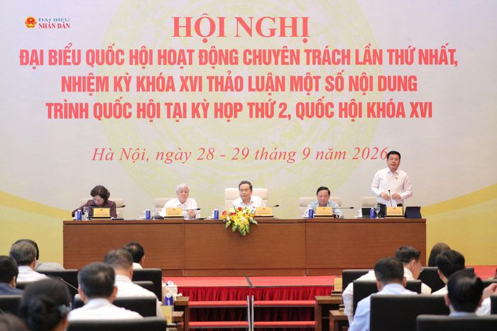 Chủ tịch Quốc hội Trần Thanh Mẫn chủ trì, Phó Chủ tịch Quốc hội Nguyễn Hồng Diên điều hành phiên thảo luận. Ảnh: Hồ Long
