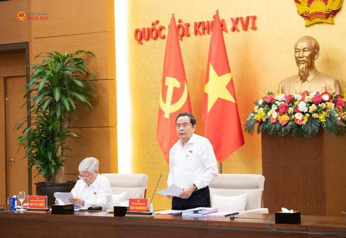 Bí thư Đảng ủy Quốc hội, Chủ tịch Quốc hội Trần Thanh Mẫn phát biểu