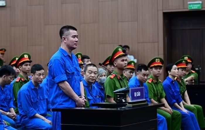 Bị cáo Lê Văn Đông tại phiên tòa.