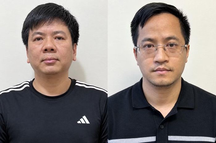 Hai bị can Nguyễn Ngọc Thủy (trái) và Đặng Văn Hiển.