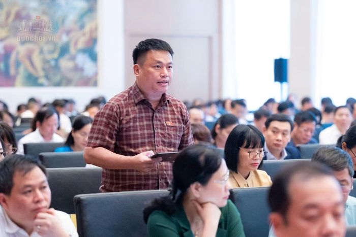 Đại biểu Đặng Ngọc Huy (Quảng Ngãi) nêu ý kiến về việc phân loại chất thải rắn sinh hoạt tại nguồn.