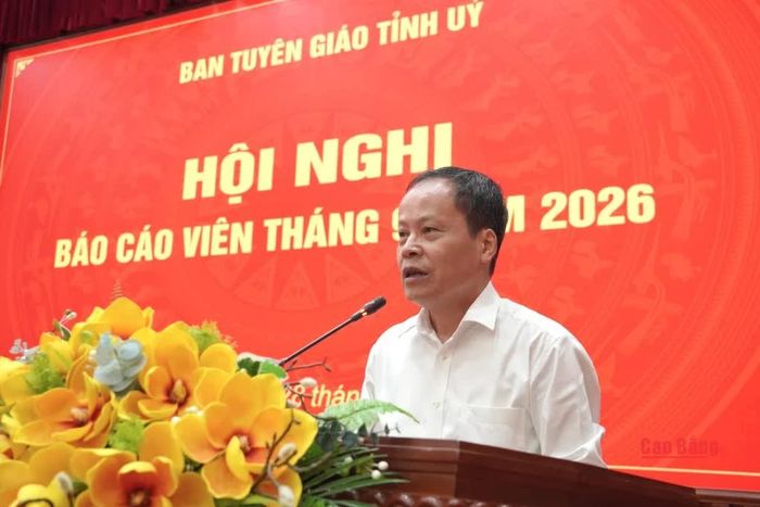 Trưởng Ban Tuyên giáo Tỉnh ủy Nông Thanh Tùng kết luận hội nghị.